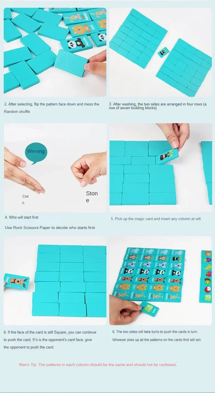 Children Hand Scratch Wooden Puzzle Toy