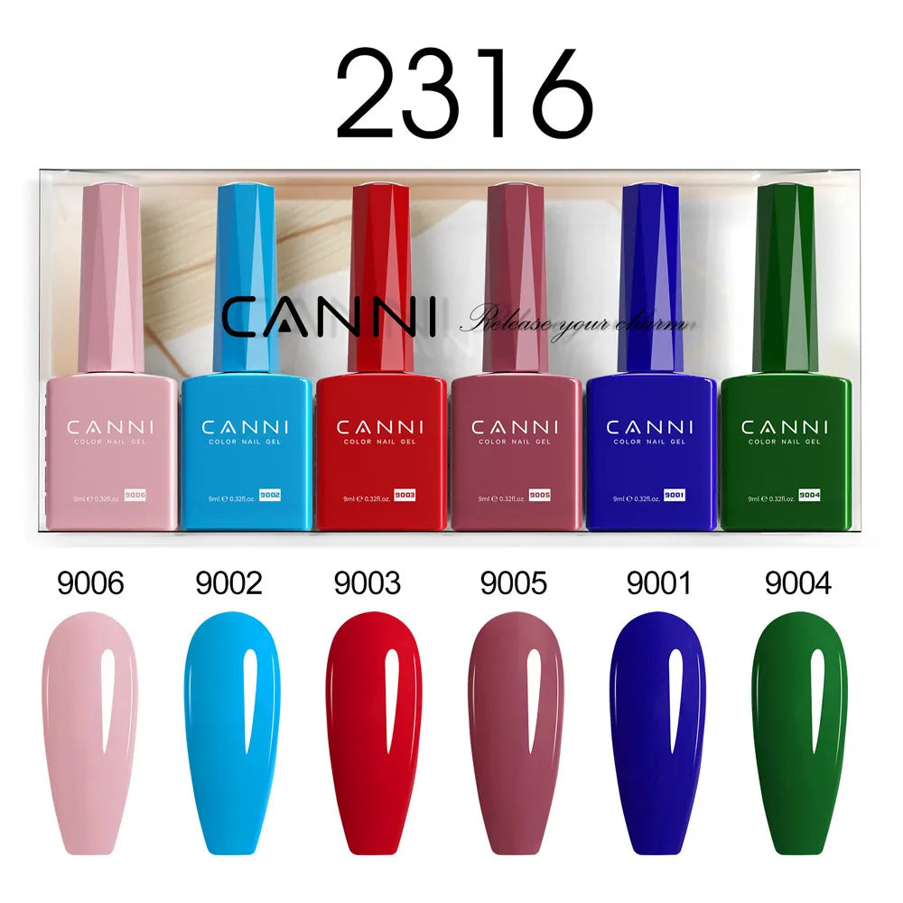 2/6pcs/kit CANNI HEMA FREE Nail Gel Polish Kit Semi Permanent