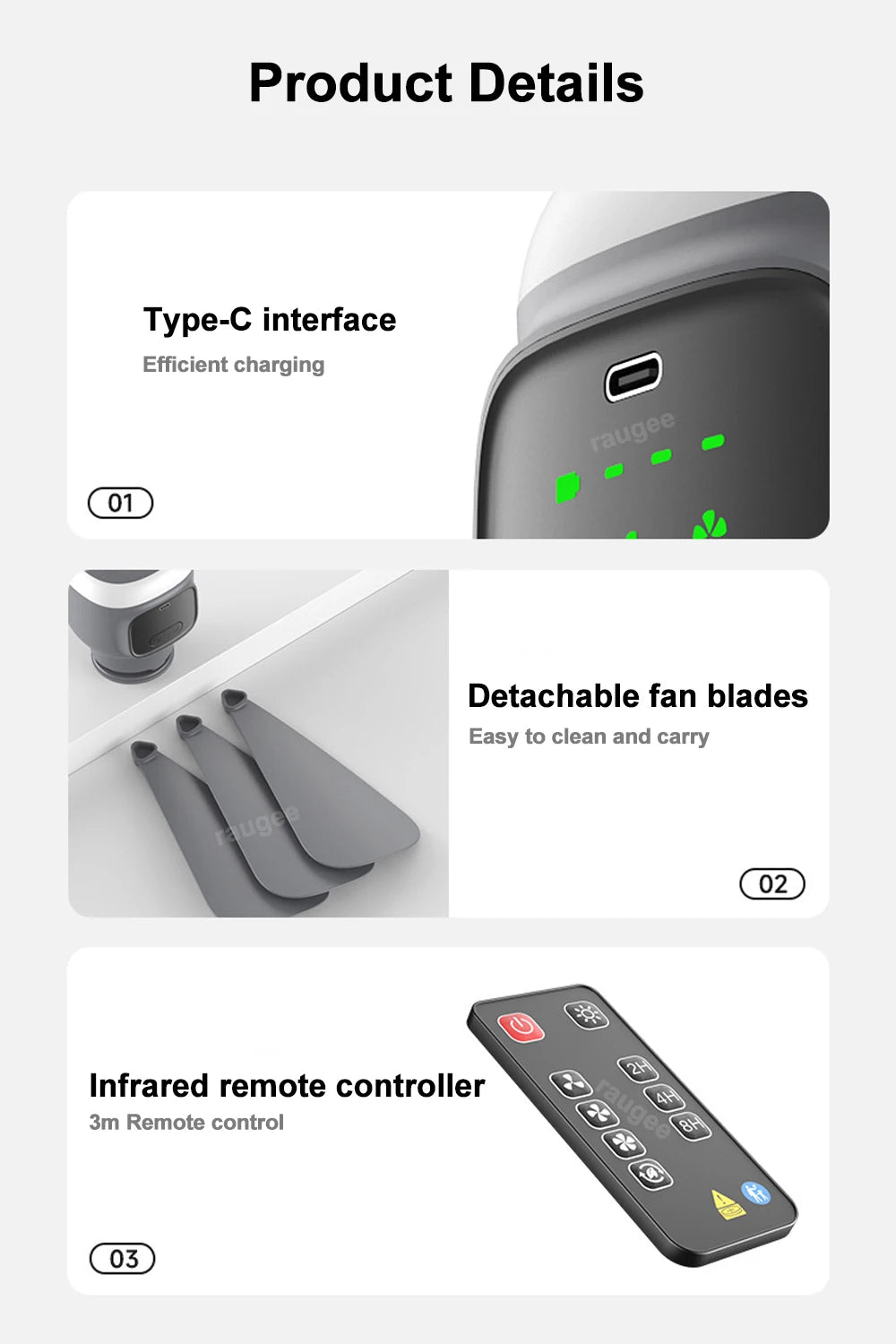 Rechargeable Camping Ceiling Fan