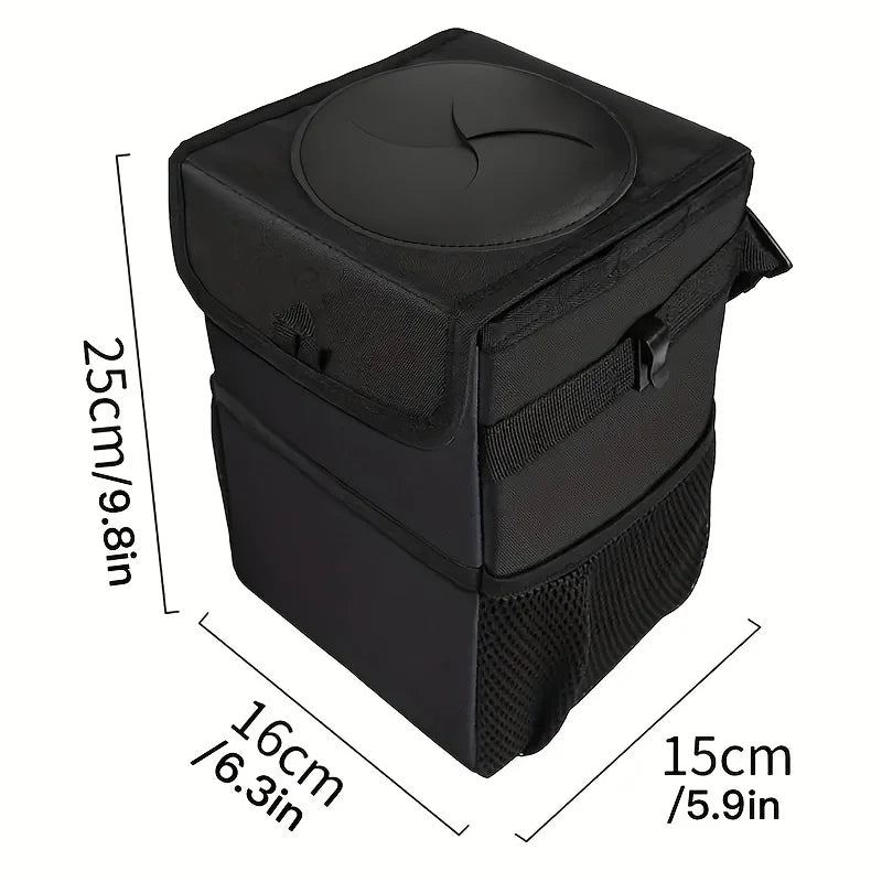 ZUKMI Waterproof Car Trash Can With Lid