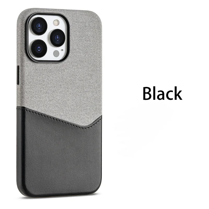 Double Leather Microfiber Magnetic Phone Case For iPhone