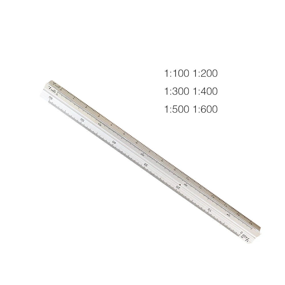 TUTU Colorful 15cm Aluminum Triangular Scale Ruler