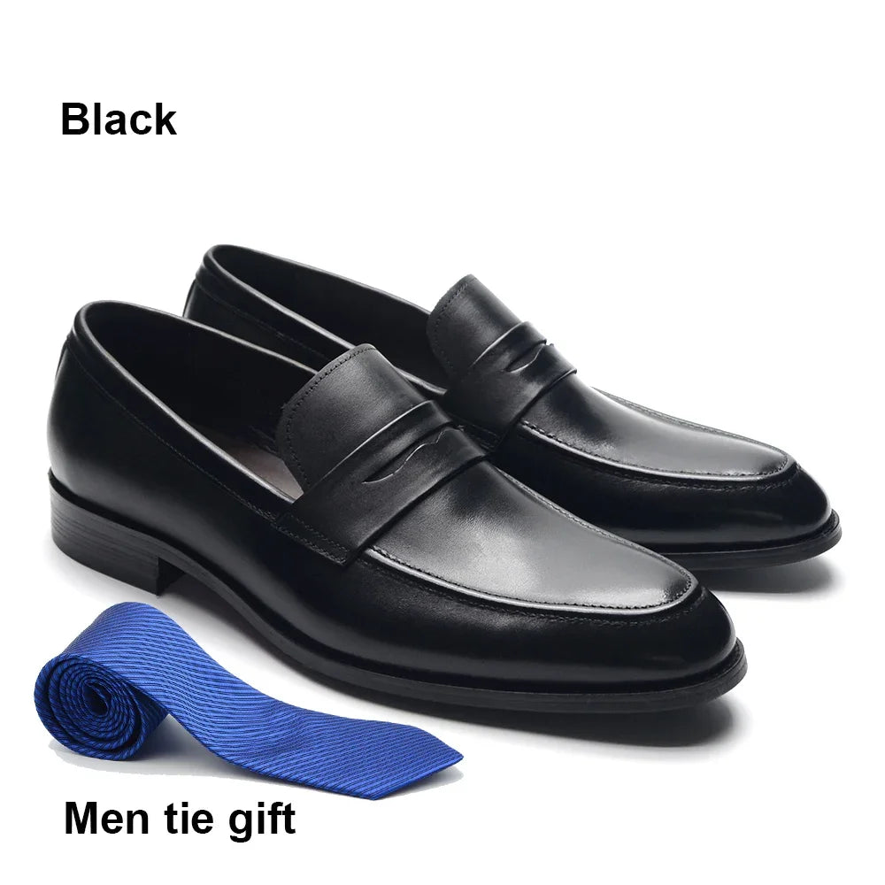 Luxury Genuine Leather Italian Penny Loafers