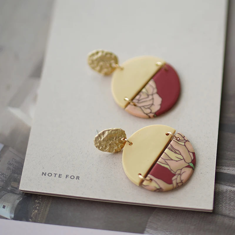 Art Floral Pattern Earrings