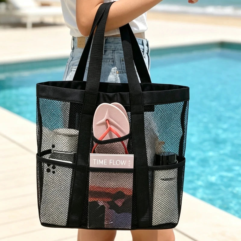 Large Mesh Beach Tote Bag