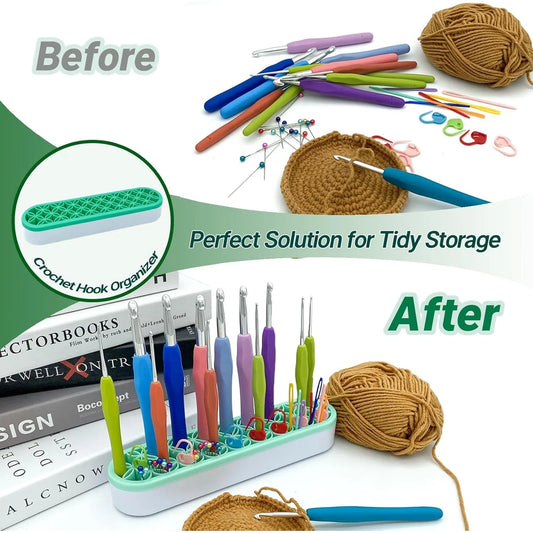 Silicone Crochet Hook & Multi-Tool Organizer Holder