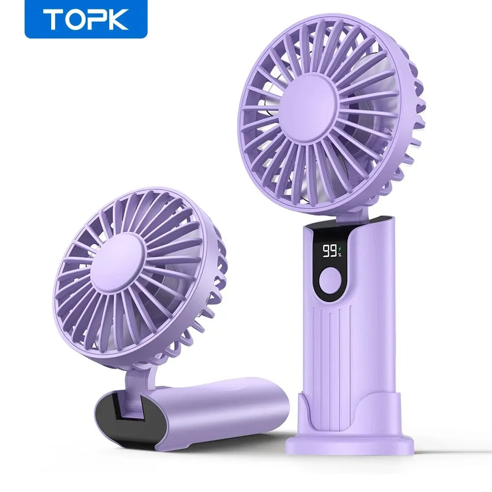 TOPK K38 Portable Handheld Fan with LED Display