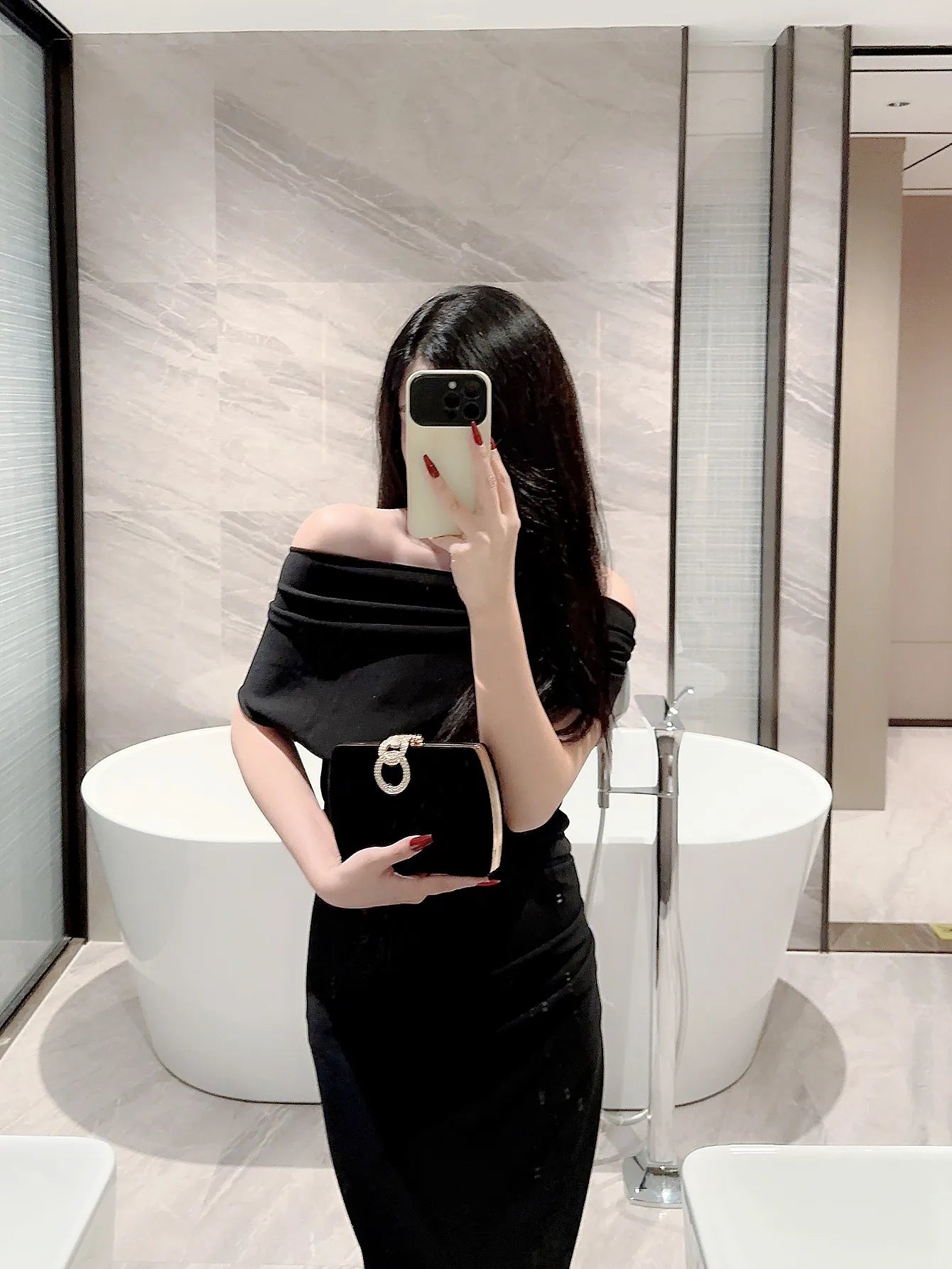 Velvet Box Clutch Bag