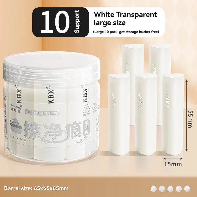 Triangle No-Shavings Clean Eraser Set