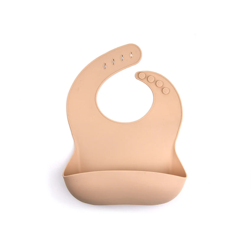 Waterproof Silicone Baby Bib With Food Catcher