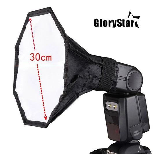 Octagon Flash Diffuser 30cm 12 inch 8 Square Mini Softbox for Canon Nikon