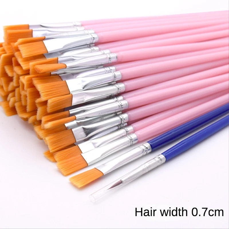 10Pcs/Set Fine Oil Painted Brush