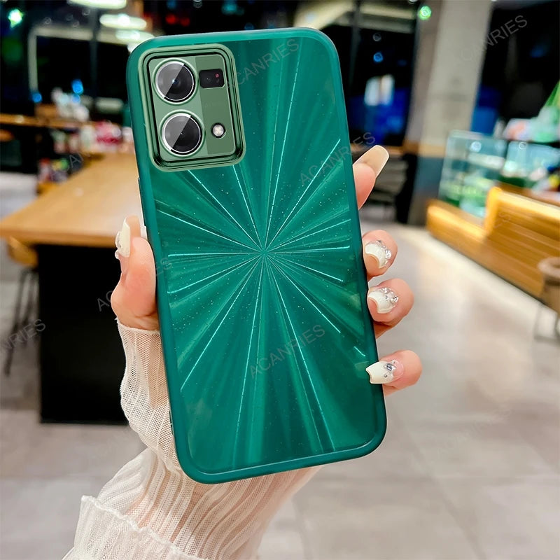 Glitter Gradient Silicone Case For Oppo Reno 7 4G 8 Z 5G Pro T Lite