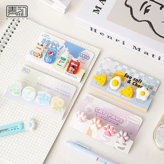 Cute Cat Paw Mini Paper Clip Bookmark