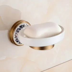 Antique Brushed Solid Brass Bathroom Accessories