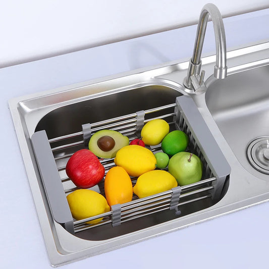Expandable Stainless Steel Sink Colander Basket
