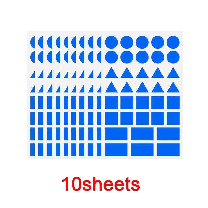360-1080pcs Colored Triangles Rectangular Dot Stickers for Kids