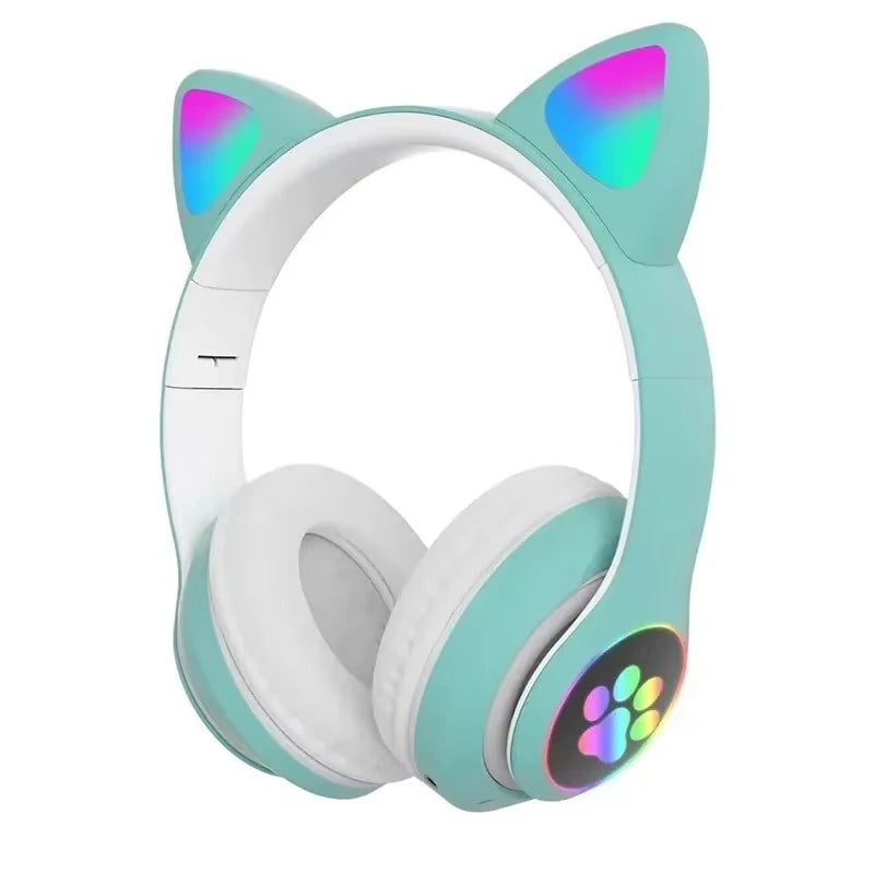 Cat Ear Wireless Bluetooth Headphones with RGB Lights