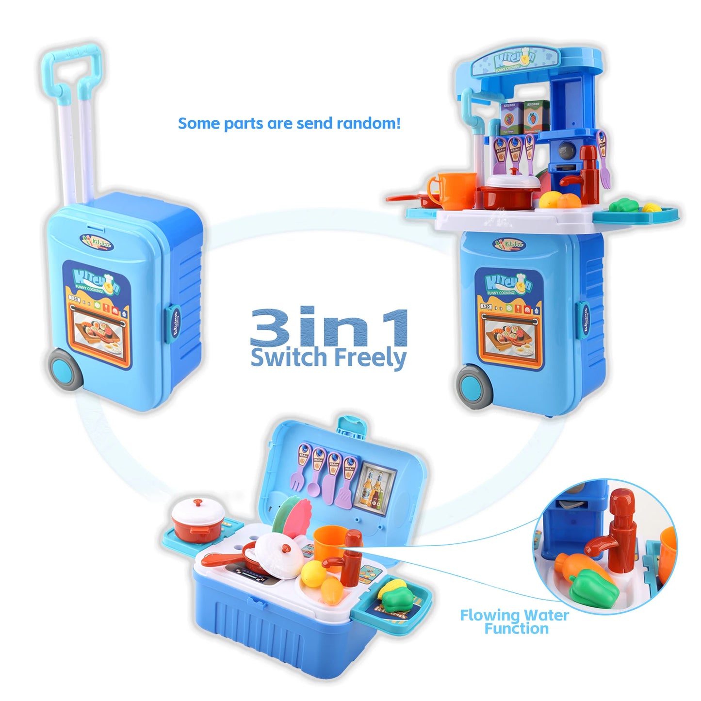 Mini 3-in-1 Kitchen Set Toy Suitcase
