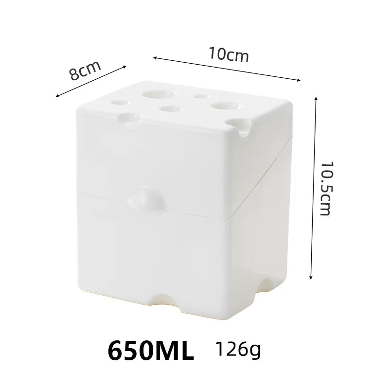 Plastic Cheese Slice Storage Container with Flip-Top Lid
