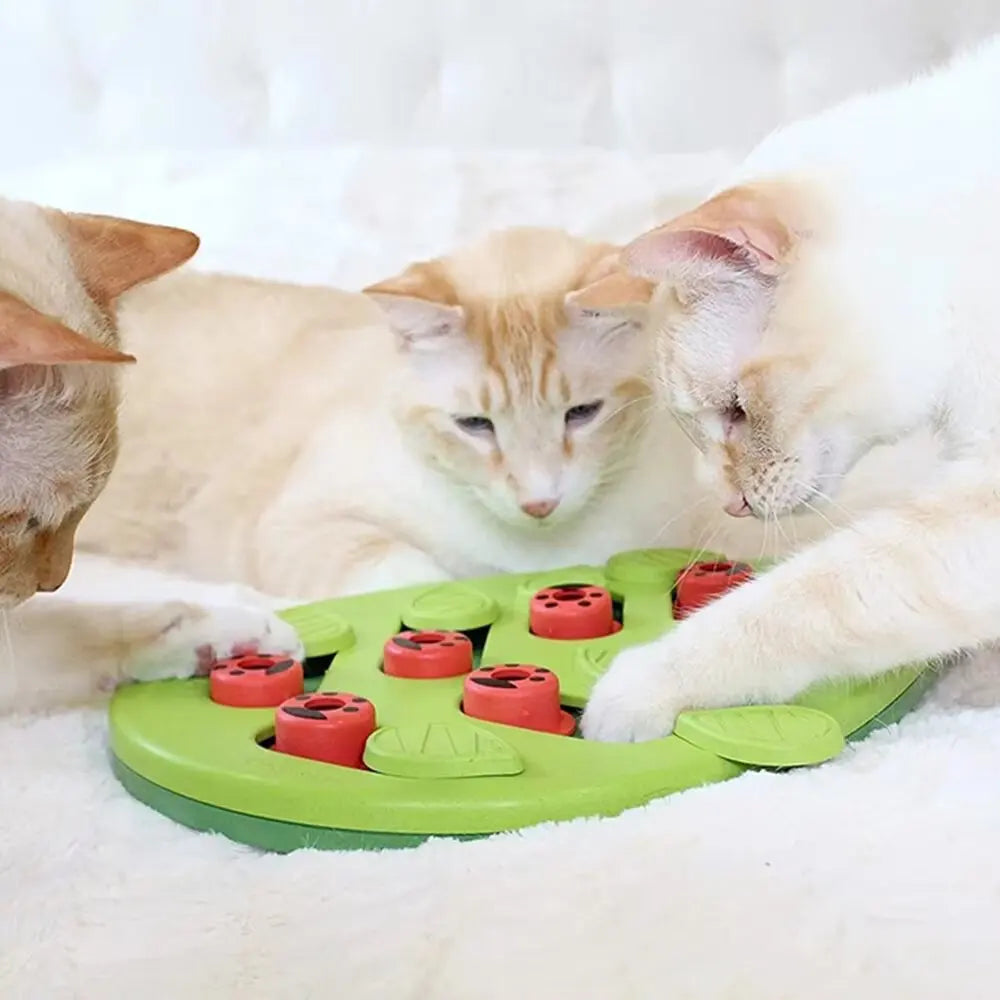 Cat Puzzle Treat Toy with Adjustable Difficulty