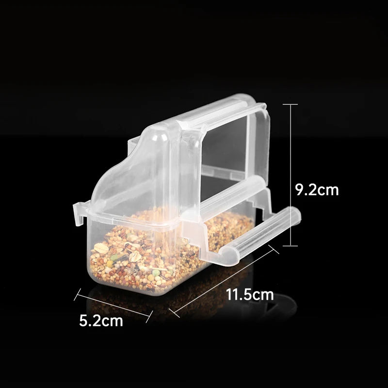 Transparent Spill-Proof Bird Feeder & Water Dispenser