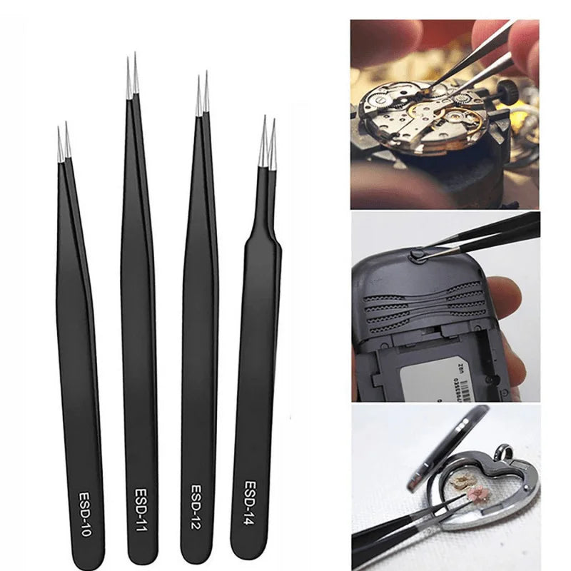 Stainless Steel Precision Tweezer Set