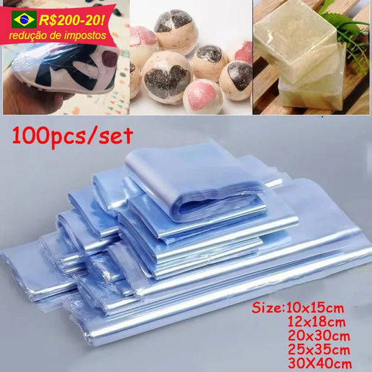 100Pcs Pvc Heat Shrink Film Bag