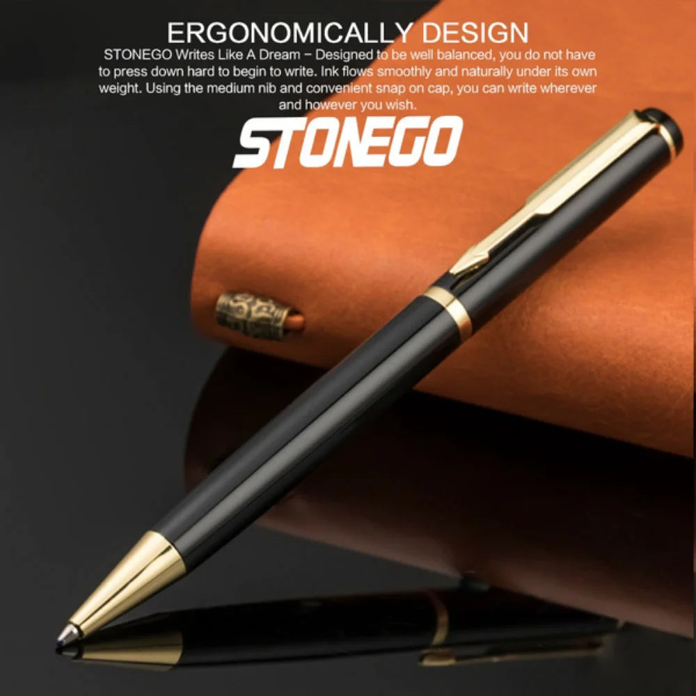 STONEGO Capless Metal Chrome Twist Ballpoint Pen