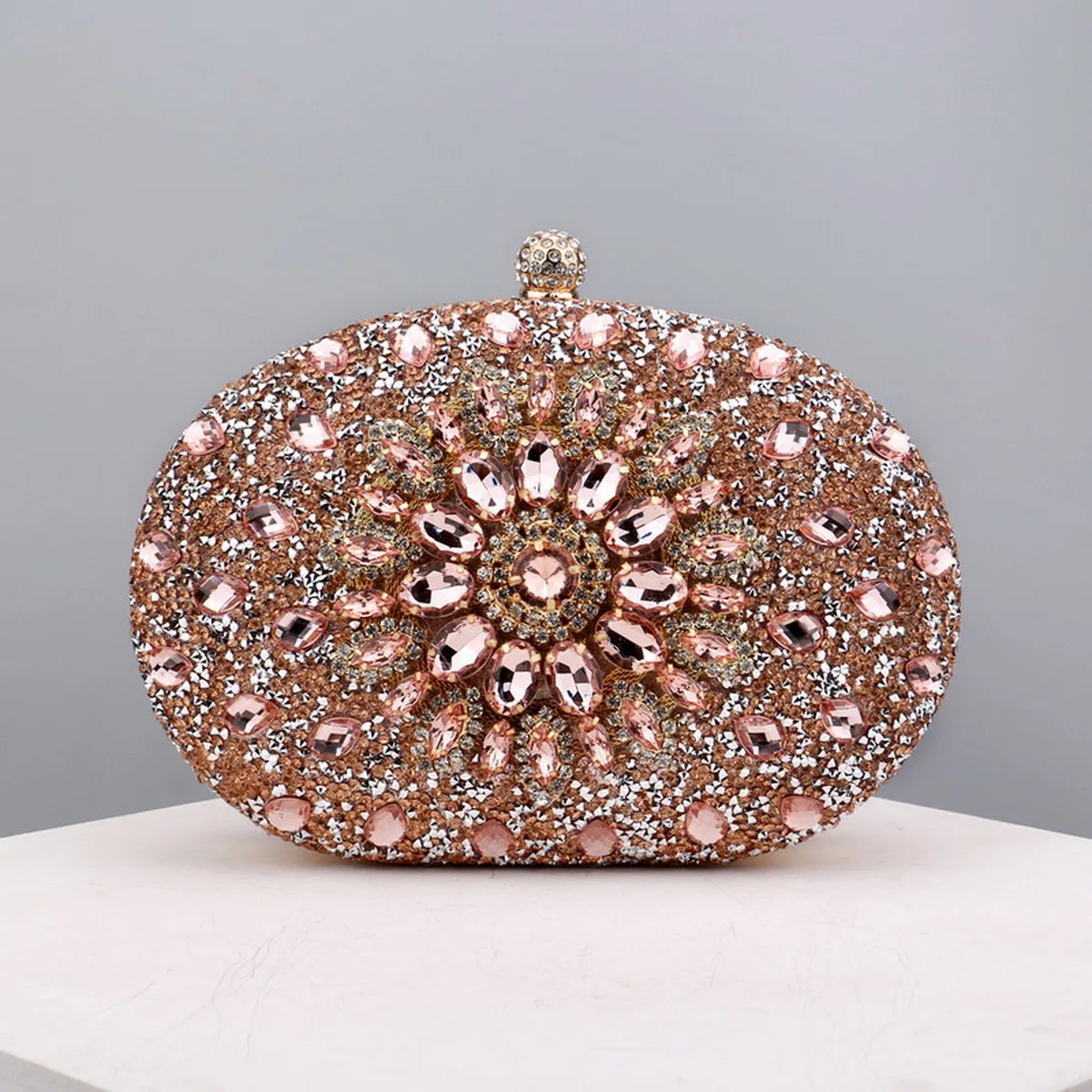 Flower Rhinestones Evening Bag