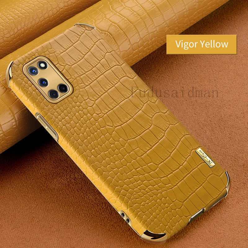 Crocodile Texture Ring Stand Phone Case