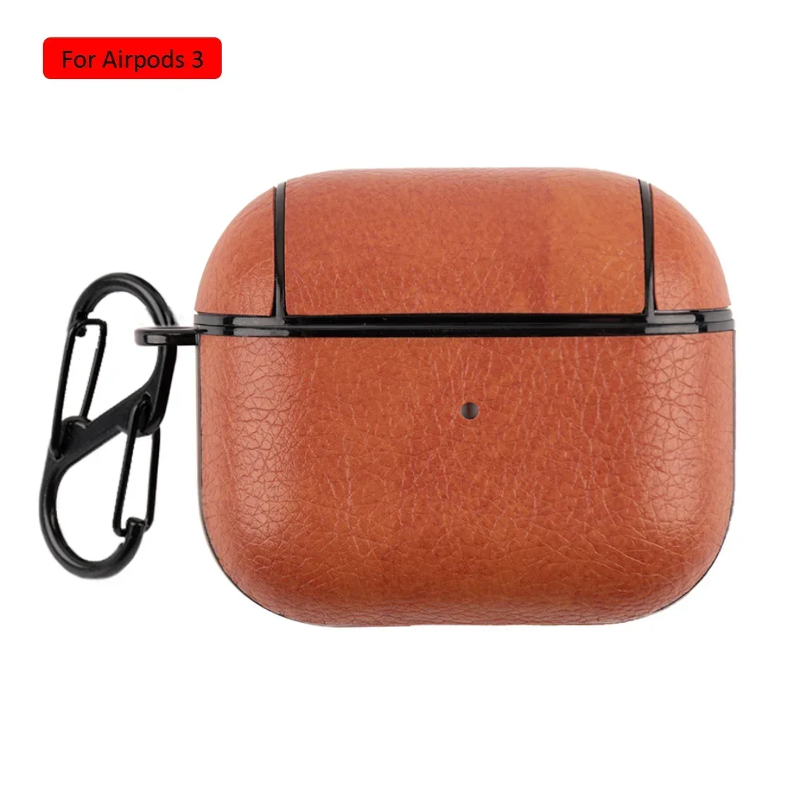 PU Leather Earphone Case For Apple AirPods With Keychain