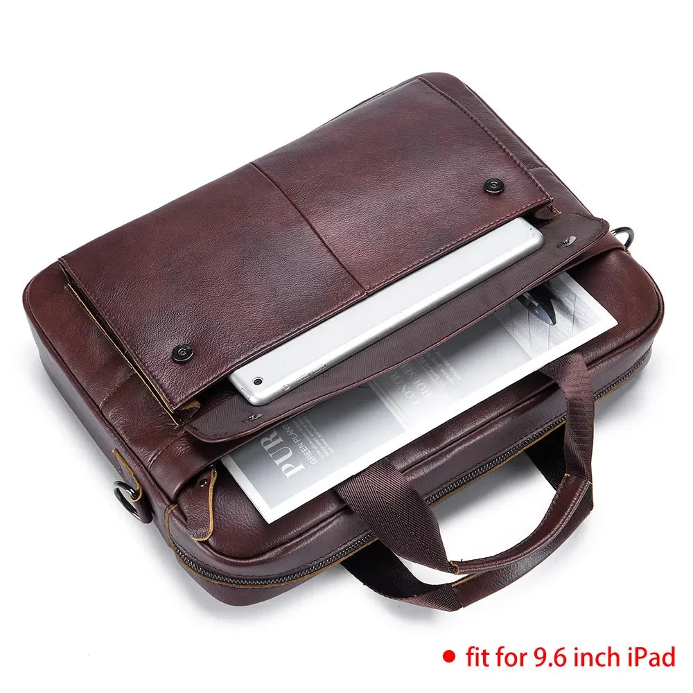 Bullcaptain Genuine Leather Men's Briefcase