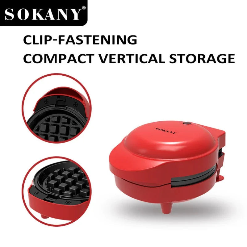 Houselin Mini Waffles Maker with 5 Removable Plates