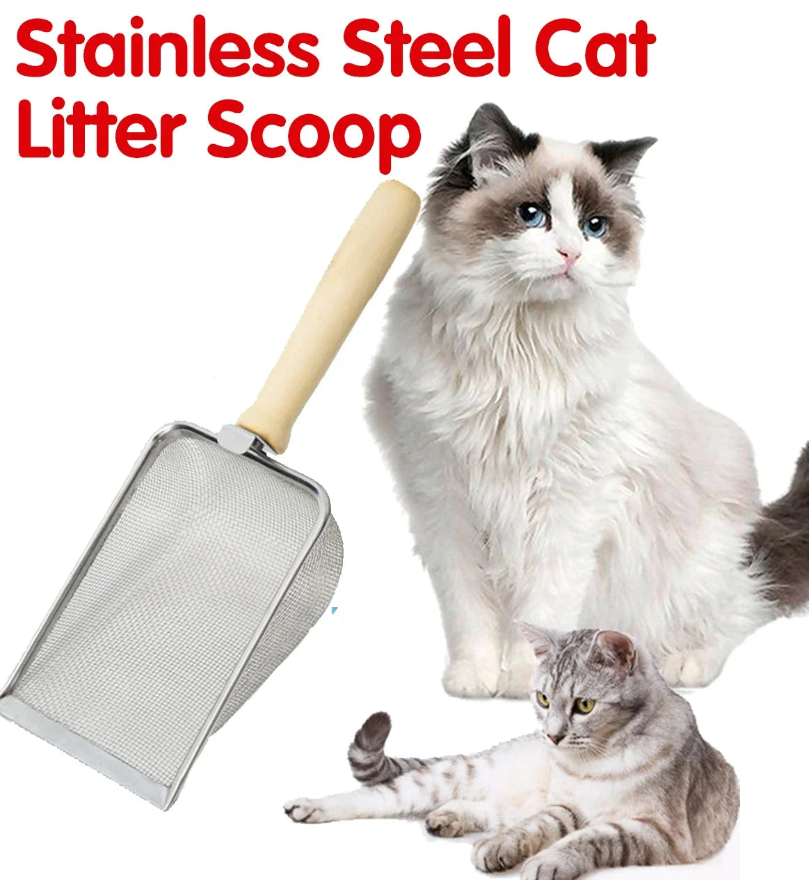 Stainless Steel Cat Litter Shovel