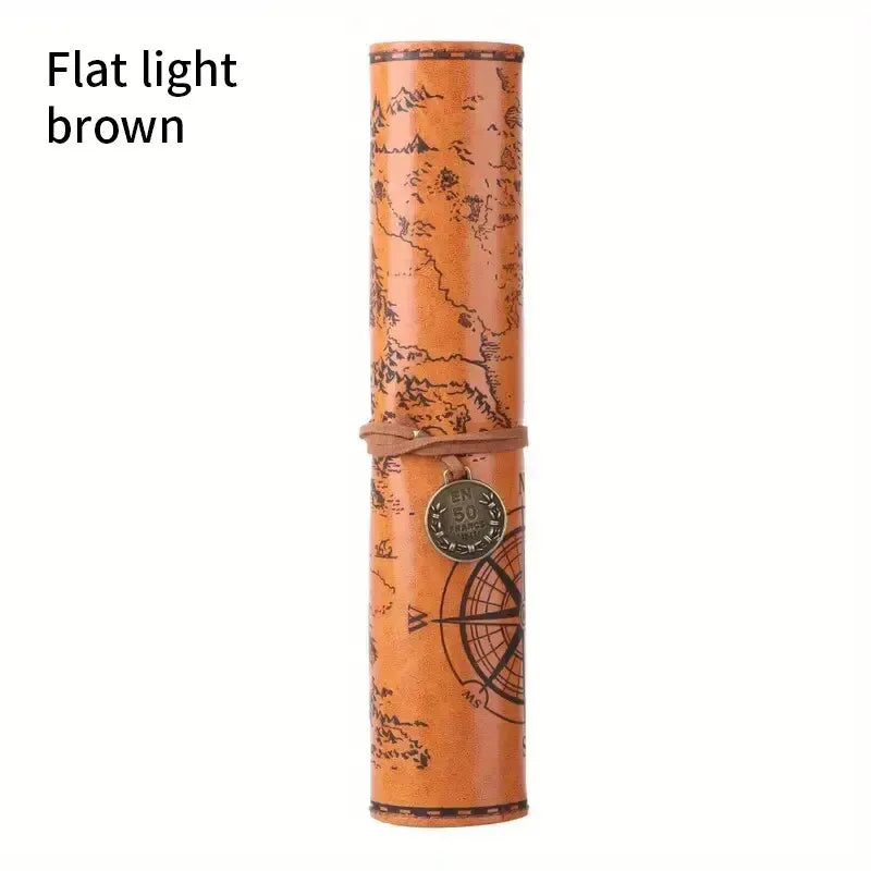 Vintage Treasure Map Roll Pencil Case