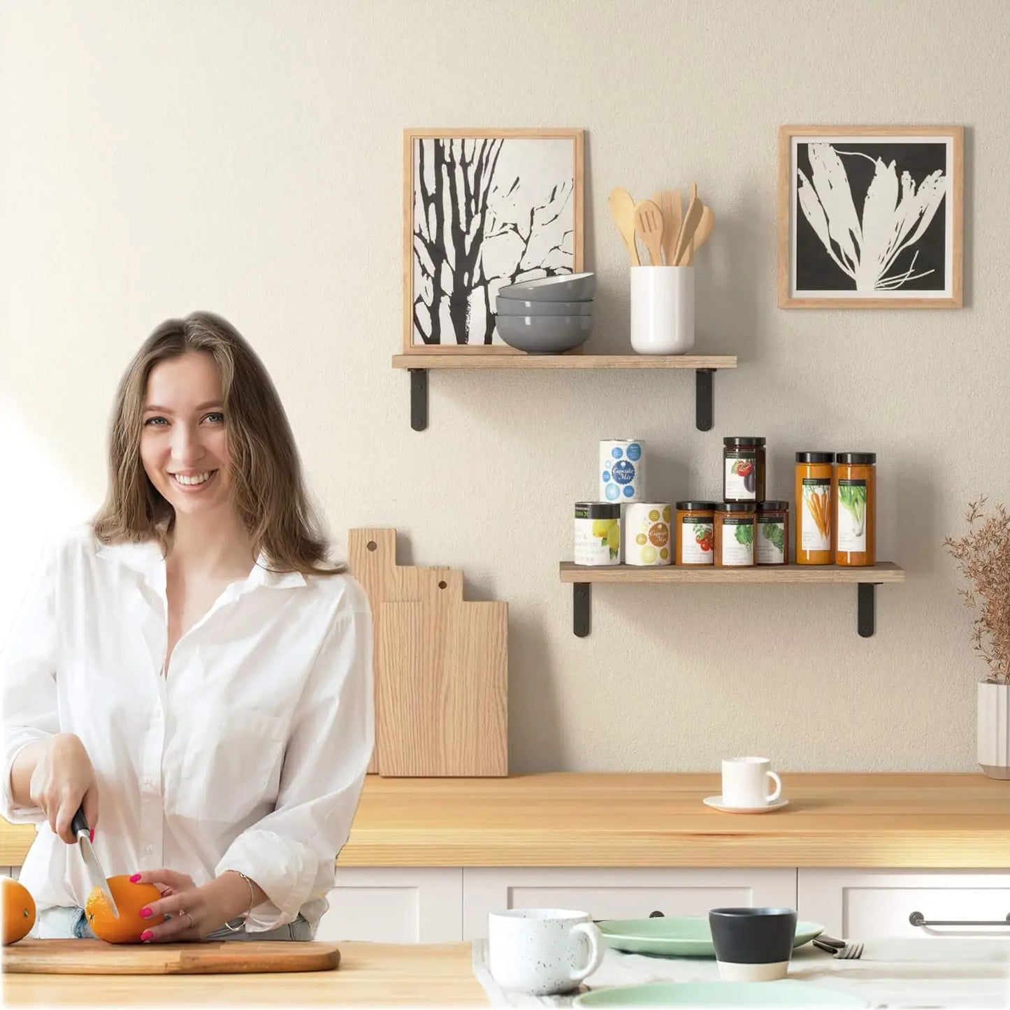 Wooden Wall Floating Shelves