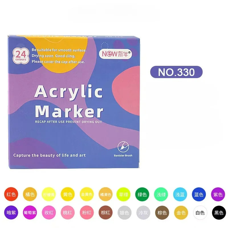 12-48 Colors Acrylic Paint Markers