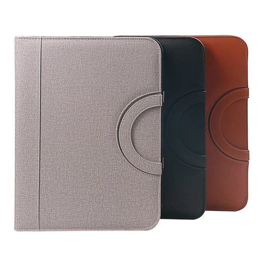A4 PU Leather Portfolio Organizer with Calculator & Document Folder