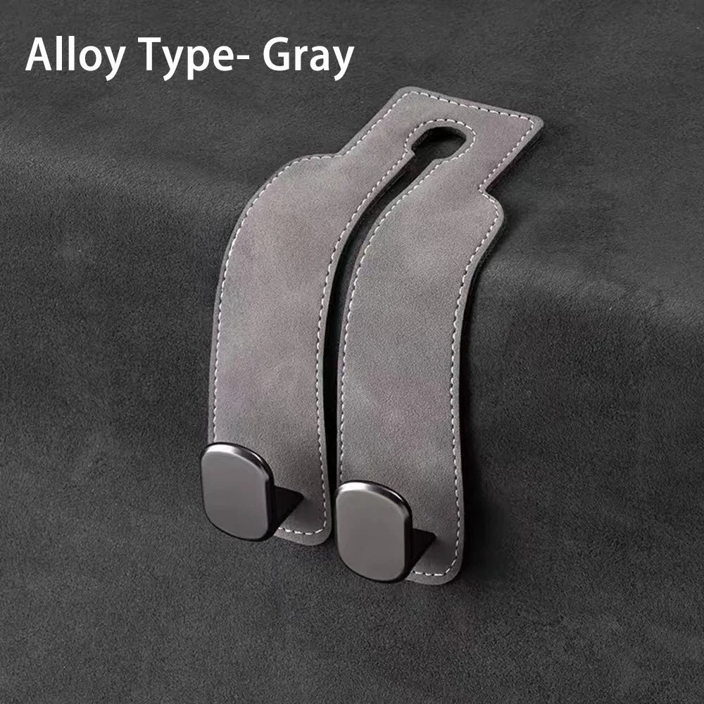 2 in 1 Car Premium Suede Hanging Dual Hook