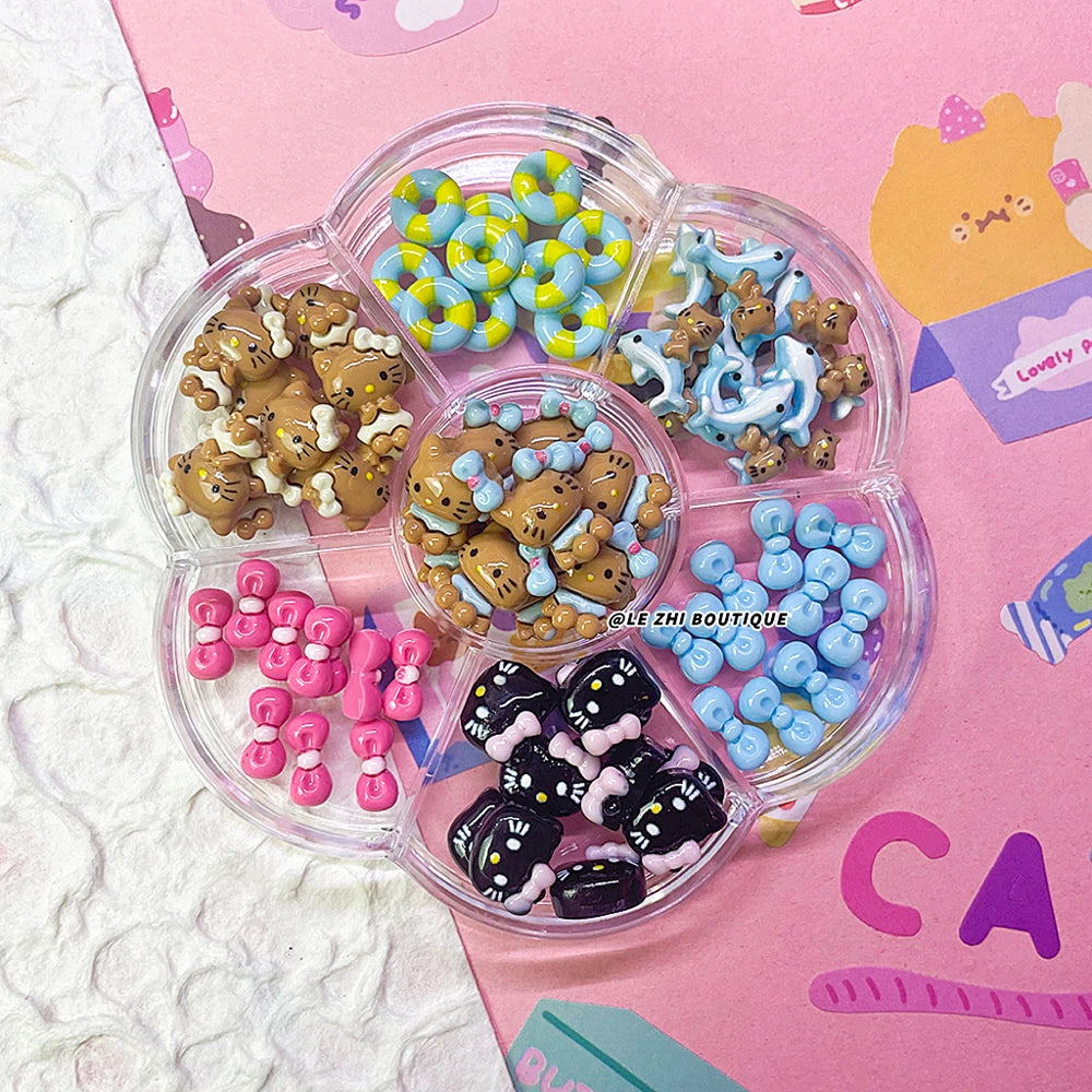 Kawaii 70Pcs Hello Kitty Nail Decorations