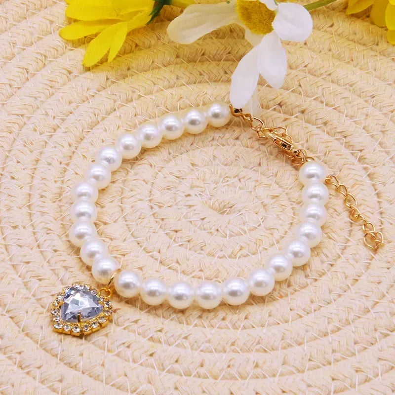 Pearl Pet Necklace Collar