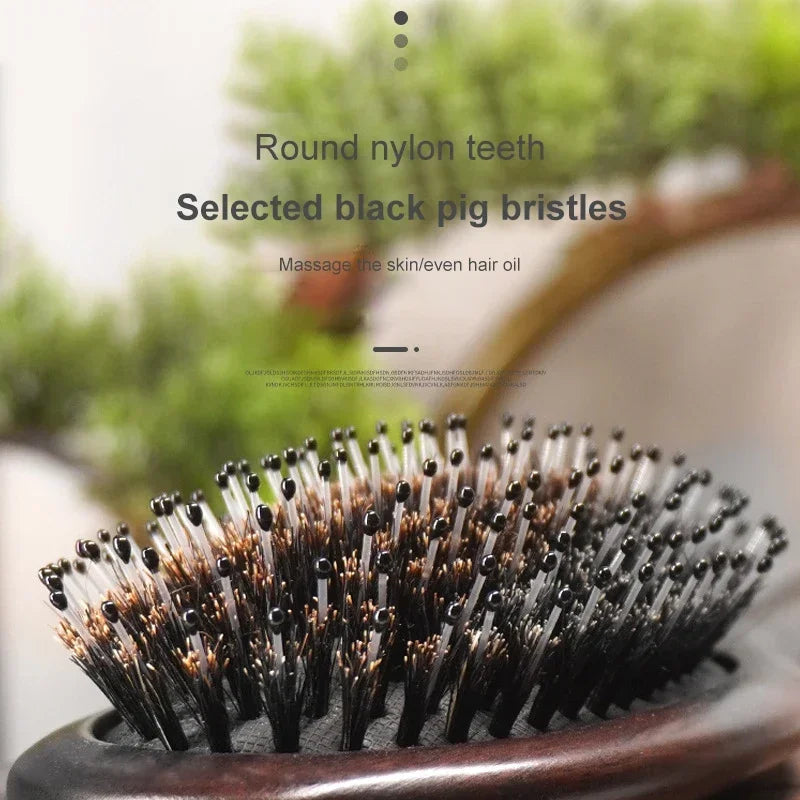 Wood Massage Hair Brush Comb