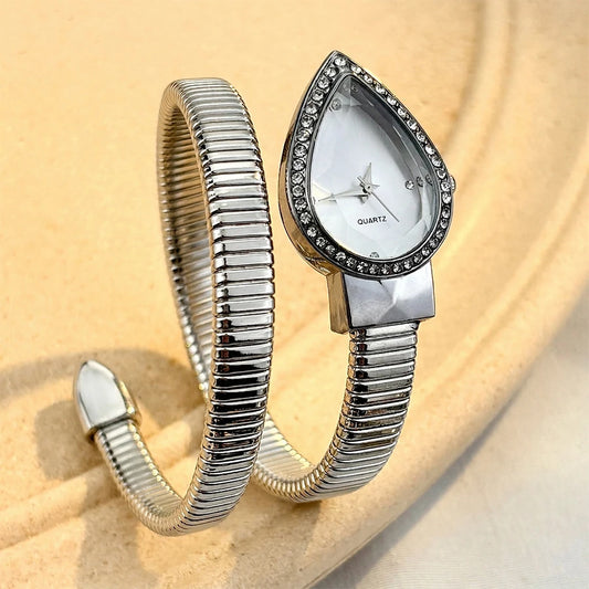 Women's Water Drop Snake Chain Quartz Fashion Watch