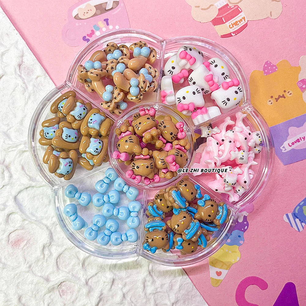 Kawaii 70Pcs Hello Kitty Nail Decorations