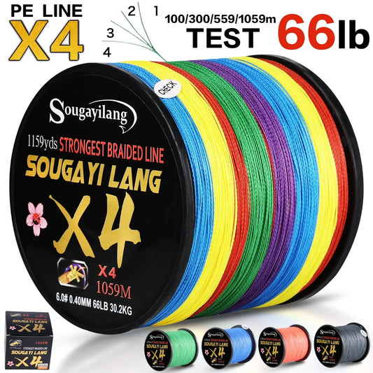 Sougayilang Braided Fishing Line 4X 100~1000m