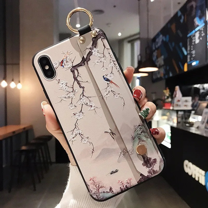 Soft TPU Wrist Strap Phone Case for Huawei