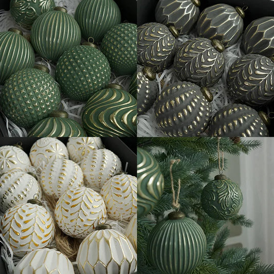 12-Piece Vintage Christmas Bauble Set