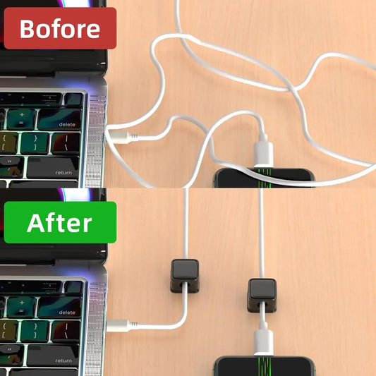 Magnetic Cable Clips & Cord Organiser Set