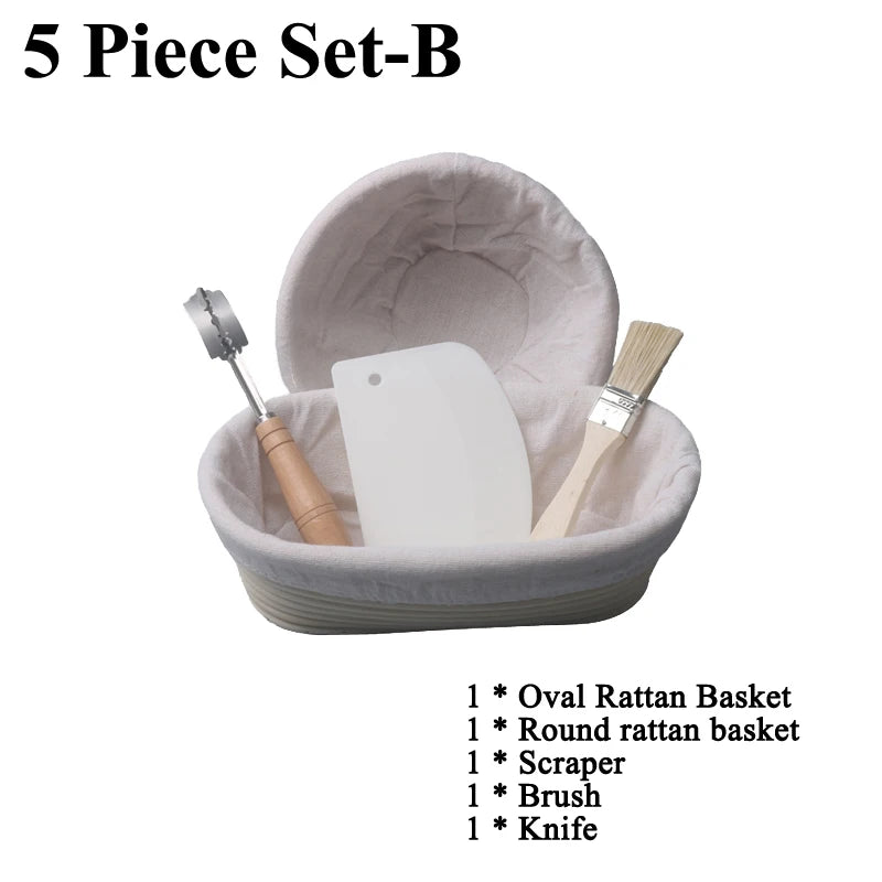 Banneton Set or Bread Tools Optional Natural Rattan Basket